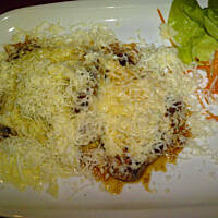 Schab z kapustą pod serową kołderką