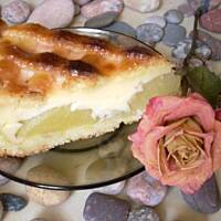 Torcik waniliowy z gruszkami