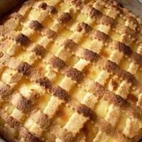 Torcik waniliowy z gruszkami