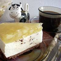 Sernik waniliowo - czekoladowo - gruszkowy