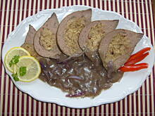 Fot. anyżella, Wątroba  nadziewana z sosem cebulowym