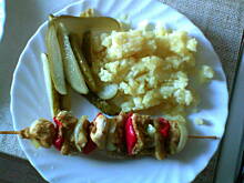 Fot. booooogdan, Kurczak na patyku (szaszłyk)