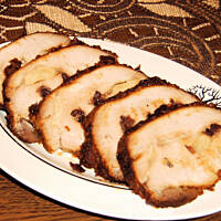 Schab pieczony z suszonymi pomidorami i żurawiną wg M&Ł