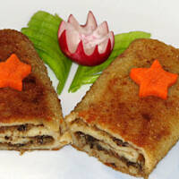 Krokiety z kapustą i grzybami