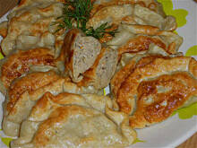 Fot. niebieska-różyczka, Pierogi  z boczniakami i mięsem