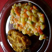 Marchewka z groszkiem i ziemniakami