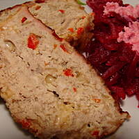 Pieczeń z papryką i żółtym serem