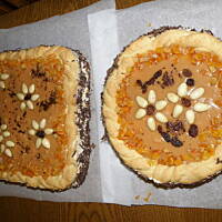 Mazurek pomarańczowo-krówkowy