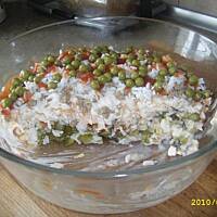 Sałatka Gyros -  warstwowa