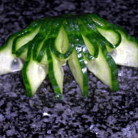 Dekoracyjny wachlarzyk z ogórka