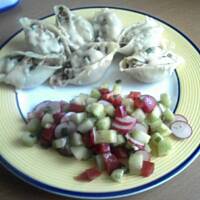 Muszle nadziewane pieczarkami