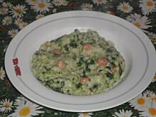 Fot. hancia, risotto zielone z krewetkami