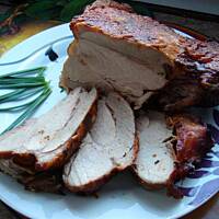 Udziec z indyka w miodowej skorupce