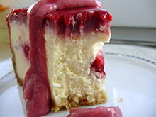 Fot. Krystyna911, sernik z malinowym curdem i ganache malinowym