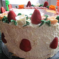 Tort Monisi banan-truskawka ślimak Marty!!!