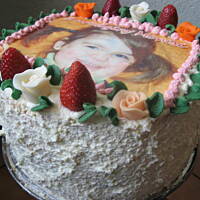 Tort Monisi banan-truskawka ślimak Marty!!!