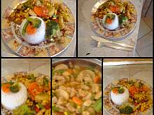 Fot. Ishana, Warzywa na patelnie z kurczakiem i ryżem