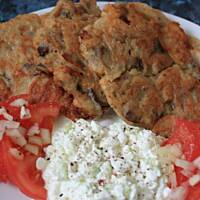 Smaczne placki z pieczarkami.