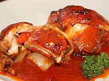 Fot. kasiul_a, Drobiowe udka nadziewane papryką i cebulą w słodko kwaśnym sosie kasiuli