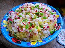 Fot. niebieska-różyczka, Surówka z kiszonej kapusty i rzodkiewki