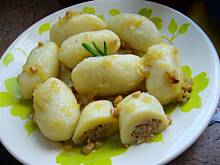 Fot. niebieska-różyczka, Kluski z drobiowo-pieczarkowym farszem