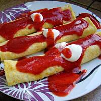 Naleśniki z musem truskawkowym  blyskawiczne