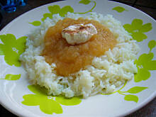 Fot. niebieska-różyczka, Ryż z duszonymi jabłkami i śmietaną