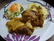 Fot. niebieska-różyczka, Wątróbka z jabłkami