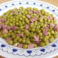 Guisantes con jamón (groszek z szynką iberyjską)
