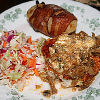 Ryba Zapiekana z Pieczarkami i Parmezanem