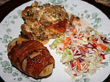 Fot. Alicja64, Ziemniaki Pieczone w Boczku z Morską Solą, Rozmarynem i Papryką