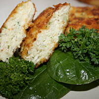 Drobiowo ziemniaczane kotlety  z cebulą musztardą i majonezem kasiuli