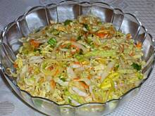 Fot. niebieska różyczka, Kapusta pekińska z porem