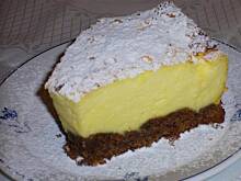 Fot. niebieska różyczka, Sernik na ciemnym kruchym spodzie