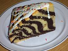 Fot. niebieska różyczka, Zebra z mlekiem i białą czekoladą