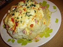 Fot. niebieska różyczka, Kalafior w serowej koszulce na ostro