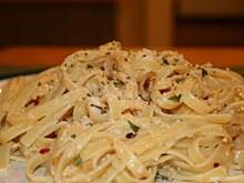 Fot. mezatka, Makaron w tradycyjnym włoskim sosie z czosnkiem od Mężatki