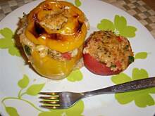 Fot. niebieska różyczka, Papryka i pomidory z piekarnika