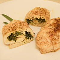 Kurczak ze szpianakiem i serem Brie