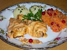 Fot. niebieska różyczka, Kurczak gyros w sosie serowym