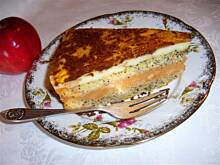 Fot. niebieska różyczka, Piegowaty torcik jabłkowy