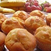 Muffinki truskawkowo-bananowe.