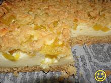 Fot. msewka, Sernik z brzoskwinią na kruchym cieście.