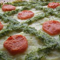 Zapiekanka z musem z łososia.