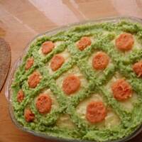 Zapiekanka z musem z łososia.