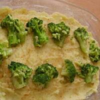 Zapiekanka z musem z łososia.