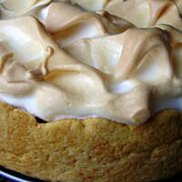 Ciasto z rabarbarowym budyniem i pianką