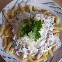 Makaron z sosem alla carbonara