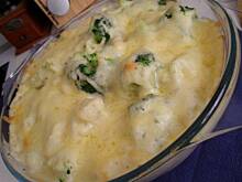 Fot. natalka1, Zapiekanka makaronowa z brokulami i kalafiorem w sosie serowym