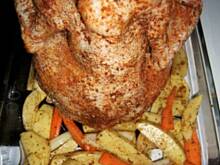 Fot. natalka1, Kurczak pieczony na butelce piwa z warzywami